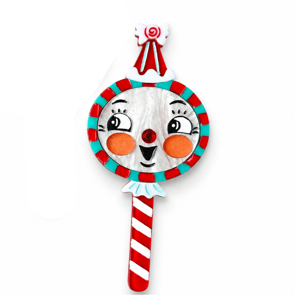 Laughing Merrymint Brooch by Johanna Parker x Lipstick & Chrome - Che Cose Belle