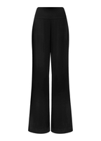 LavaNera Palazzo Black Jersey Viscose Pants - Che Cose Belle