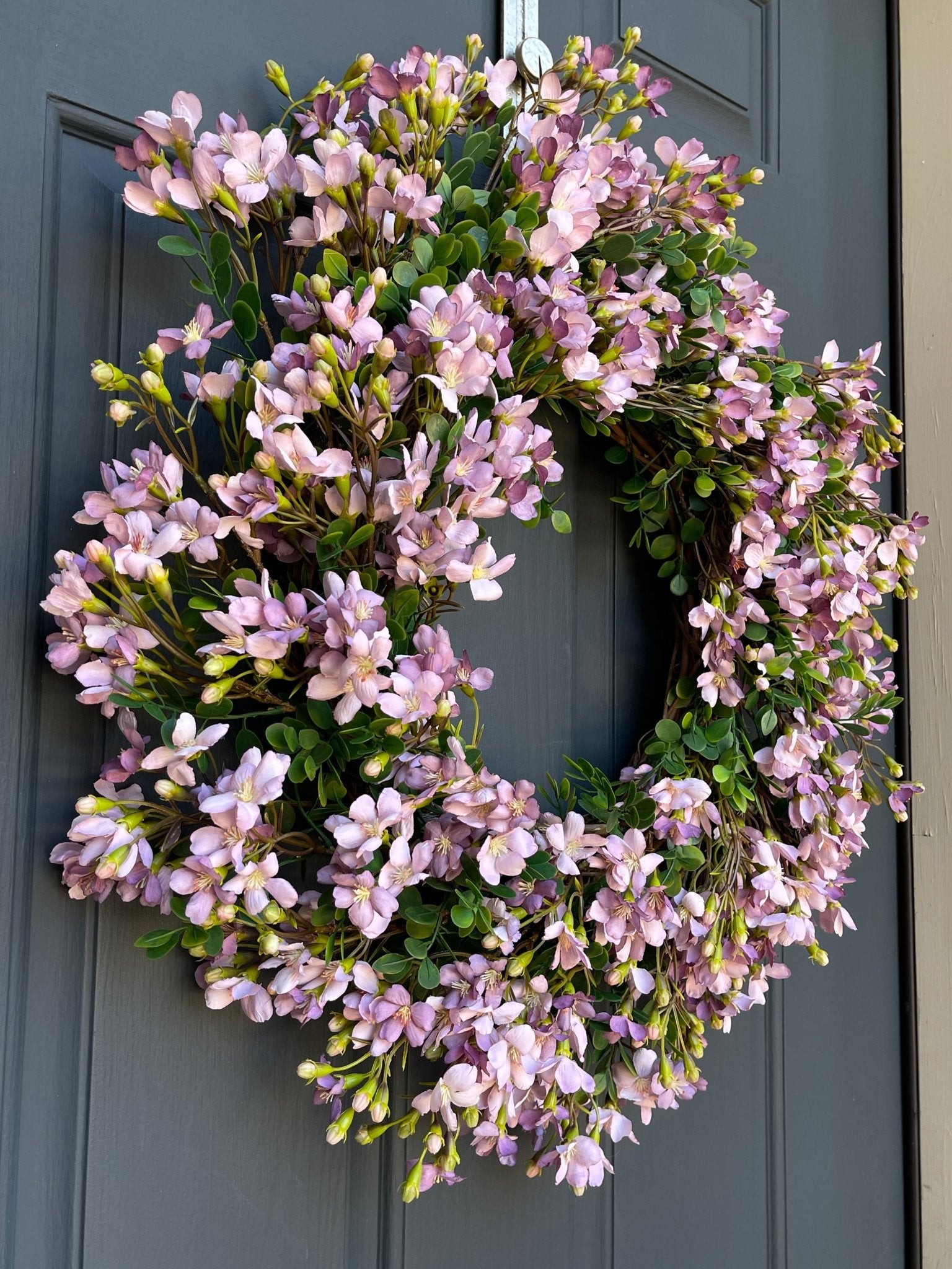 Lavender Cherry Blossom Spring Wreath - Che Cose Belle