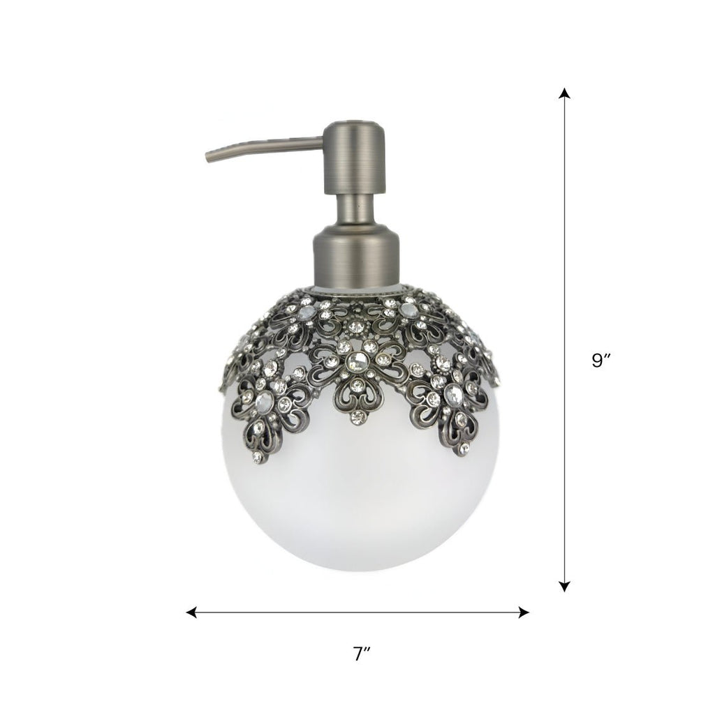 Lavinia Bloom – Modern Decorative Bathroom Accessory Handmade Soap Dispenser, 12 oz - Che Cose Belle