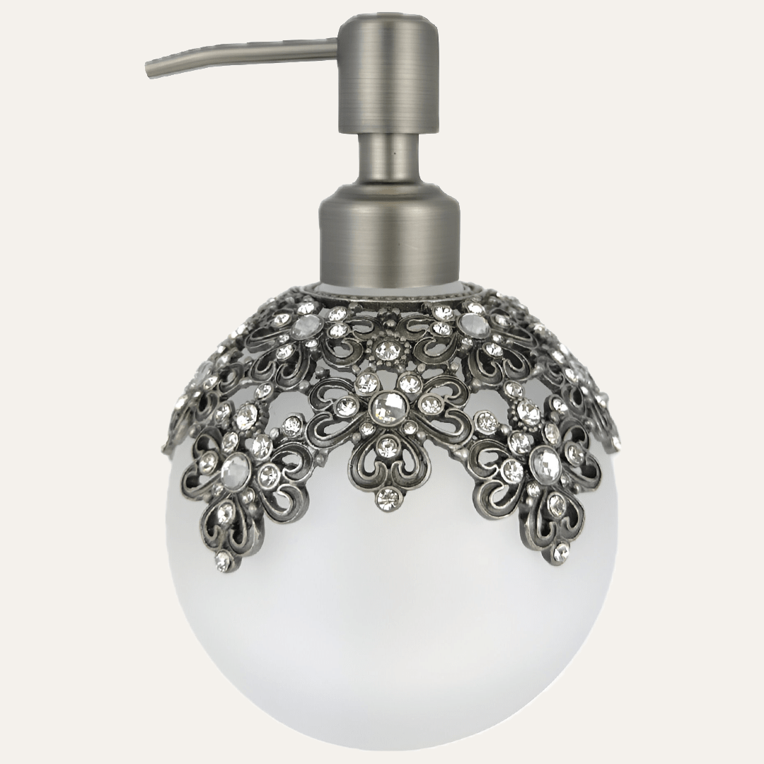 Lavinia Bloom – Modern Decorative Bathroom Accessory Handmade Soap Dispenser, 12 oz - Che Cose Belle