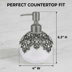 Lavinia Bloom – Modern Decorative Bathroom Accessory Handmade Soap Dispenser, 12 oz - Che Cose Belle