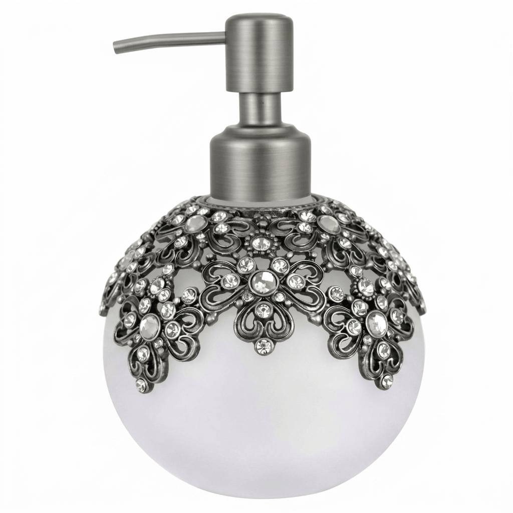 Lavinia Bloom – Modern Decorative Bathroom Accessory Handmade Soap Dispenser, 12 oz - Che Cose Belle