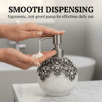 Lavinia Bloom – Modern Decorative Bathroom Accessory Handmade Soap Dispenser, 12 oz - Che Cose Belle