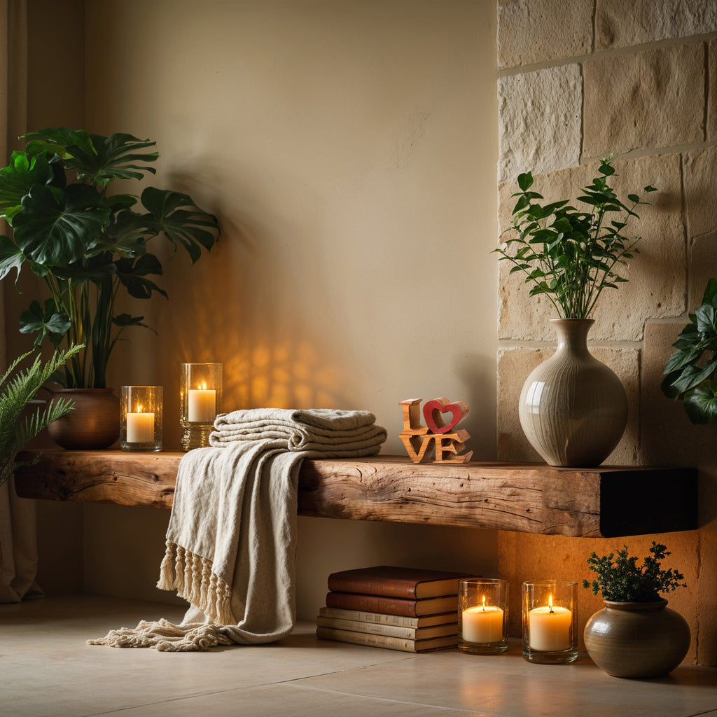 Elmija Enduring Love – Hand-Carved Wooden Sculpture, Handmade Decorative Home Art