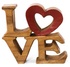 Elmija Enduring Love – Hand-Carved Wooden Sculpture, Handmade Decorative Home Art