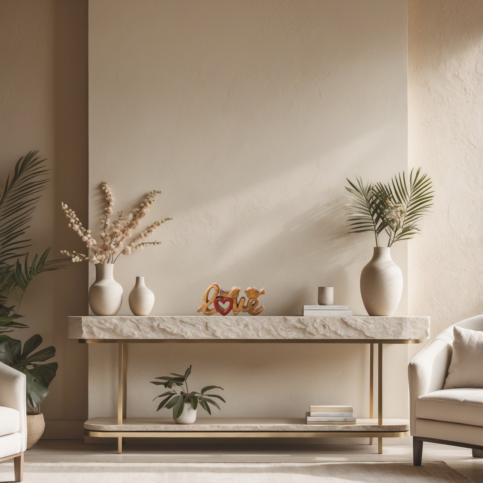 Amber Affection – Hand-Carved Wooden Sculpture, Handmade Decorative Home Art