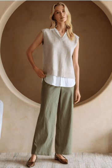Layered Look Collared Sweater Vest - Che Cose Belle