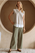Layered Look Collared Sweater Vest - Che Cose Belle