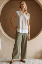 Layered Look Collared Sweater Vest - Che Cose Belle