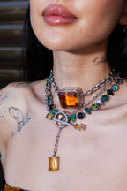Layering Choker in Alligator (Silver) - Che Cose Belle