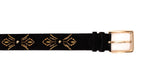 The Lazio Black Suede Leather Belt