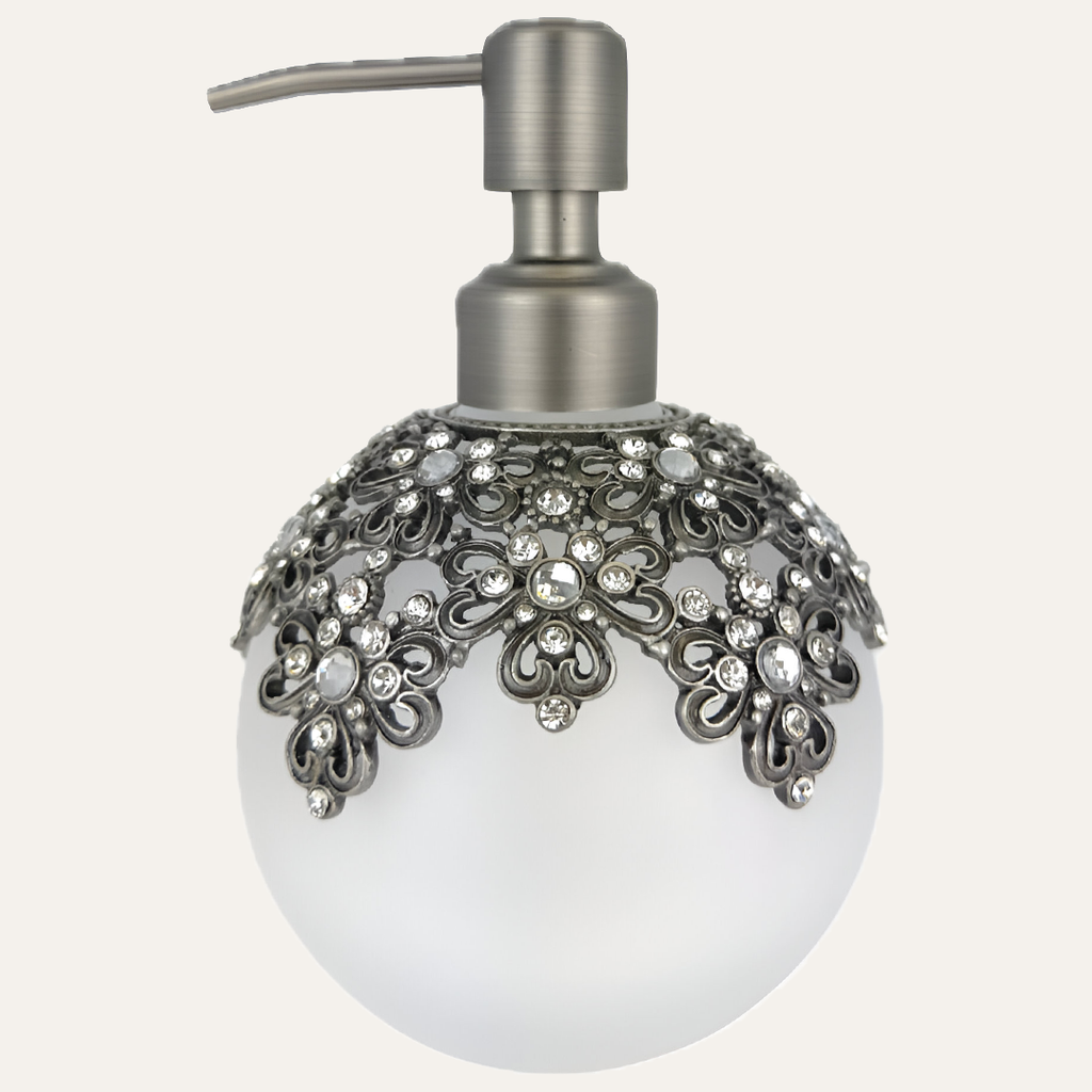 Lavinia Bloom – Modern Decorative Bathroom Accessory Handmade Soap Dispenser, 12 oz