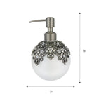 Lavinia Bloom – Modern Decorative Bathroom Accessory Handmade Soap Dispenser, 12 oz