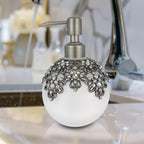 Lavinia Bloom – Modern Decorative Bathroom Accessory Handmade Soap Dispenser, 12 oz