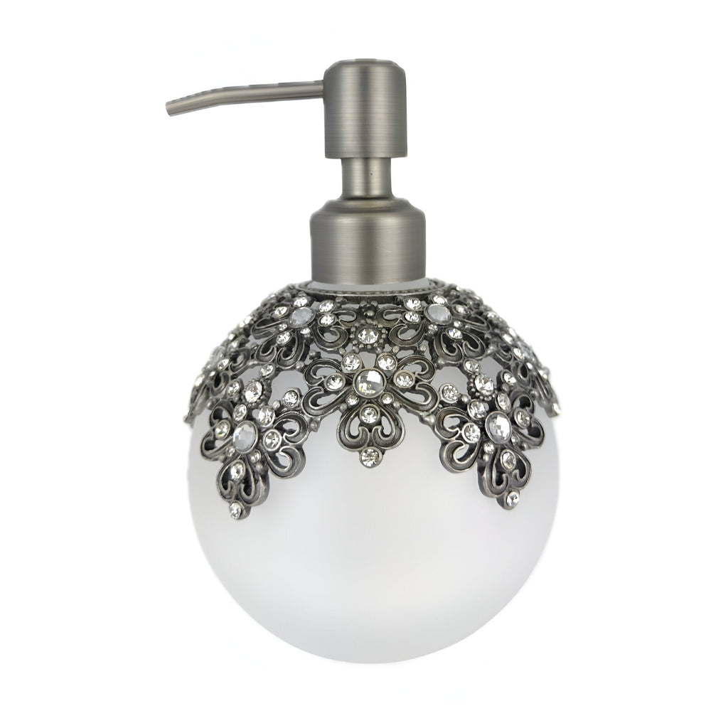 Lavinia Bloom – Modern Decorative Bathroom Accessory Handmade Soap Dispenser, 12 oz