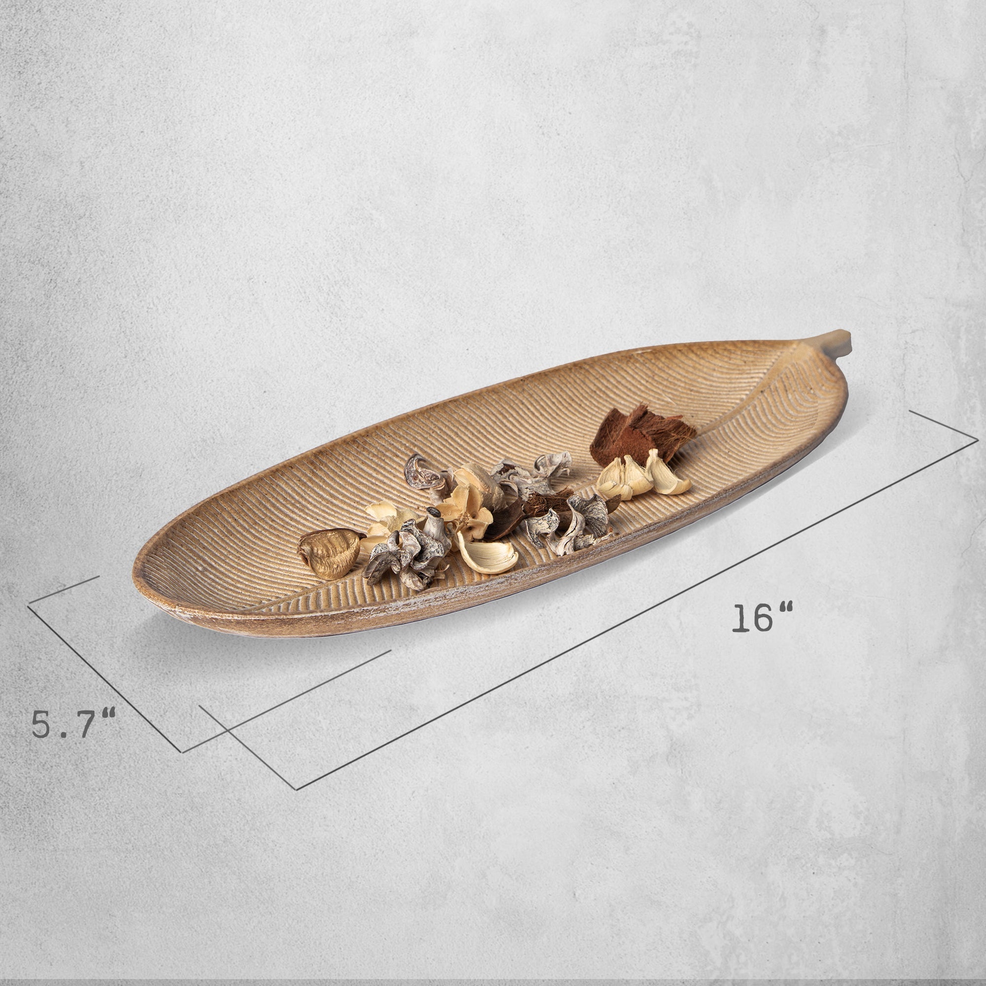 Leaf Design Wood Tray — Elegant Decorative MDF Tray for Home & Events - Che Cose Belle