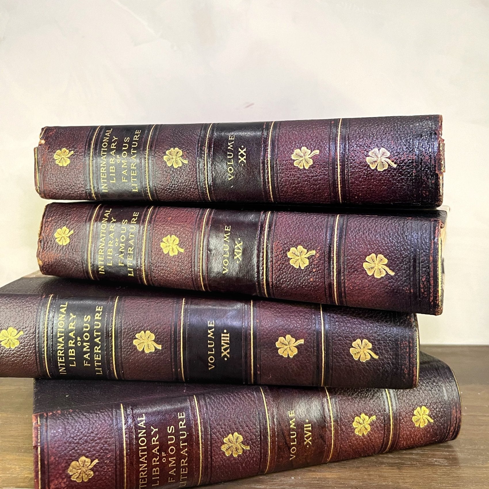 Leather Bound Antique Books: 1898 Int'l Library of Famous Literature (First Edition. 1 of 1000 copies - RARE) - Che Cose Belle