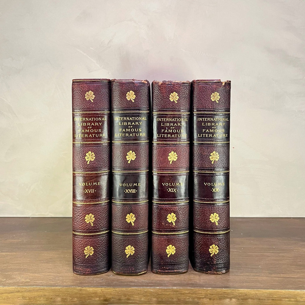 Leather Bound Antique Books: 1898 Int'l Library of Famous Literature (First Edition. 1 of 1000 copies - RARE) - Che Cose Belle
