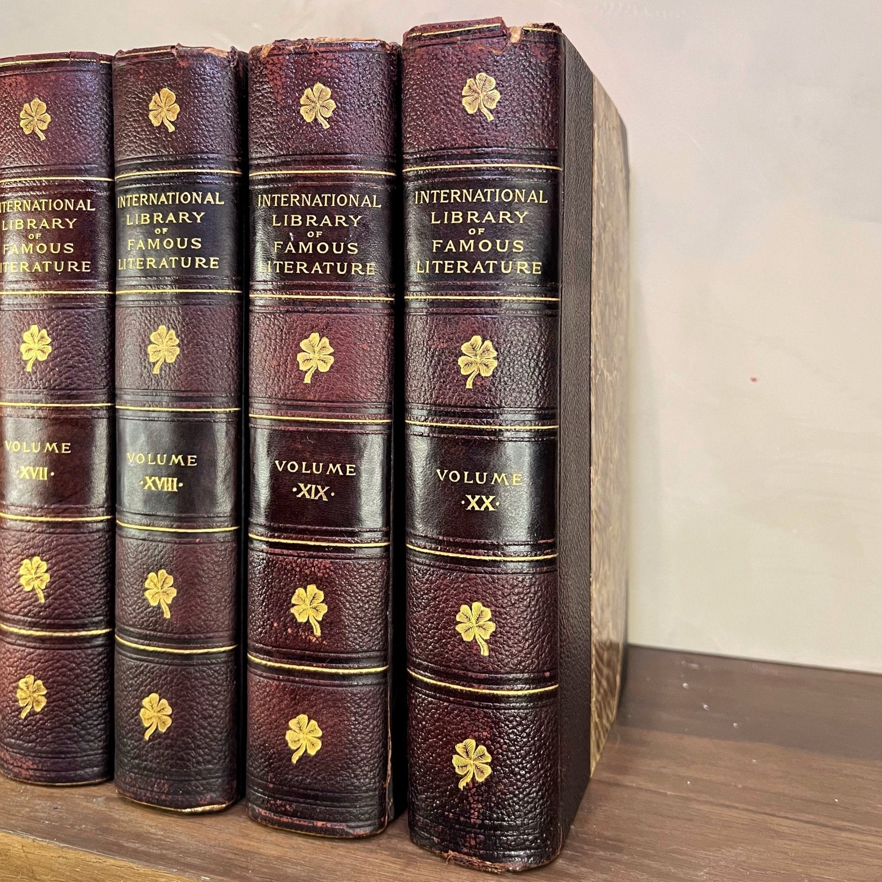 Leather Bound Antique Books: 1898 Int'l Library of Famous Literature (First Edition. 1 of 1000 copies - RARE) - Che Cose Belle