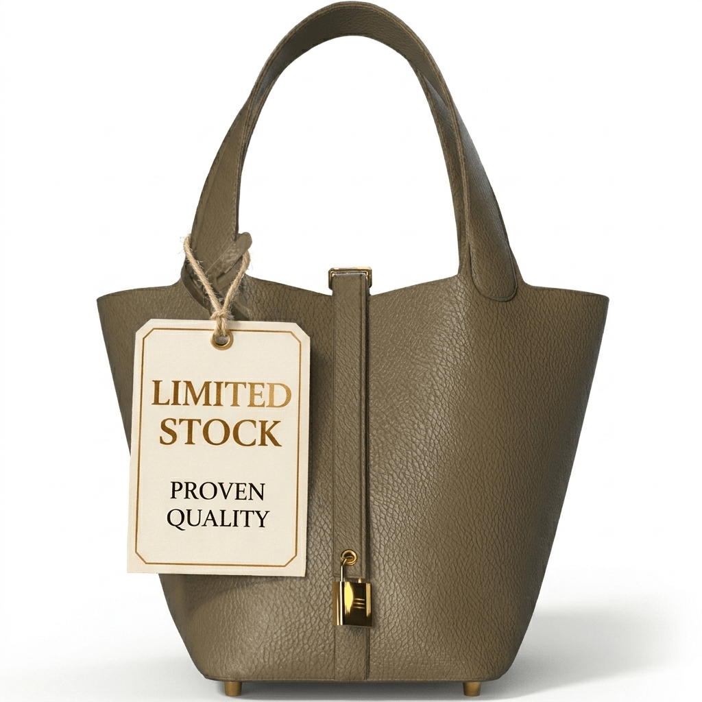 Leather Bucket Bag with Drawstring Pouch – Leather Satchel, Everyday Handbag with Mini Lock Design - Che Cose Belle