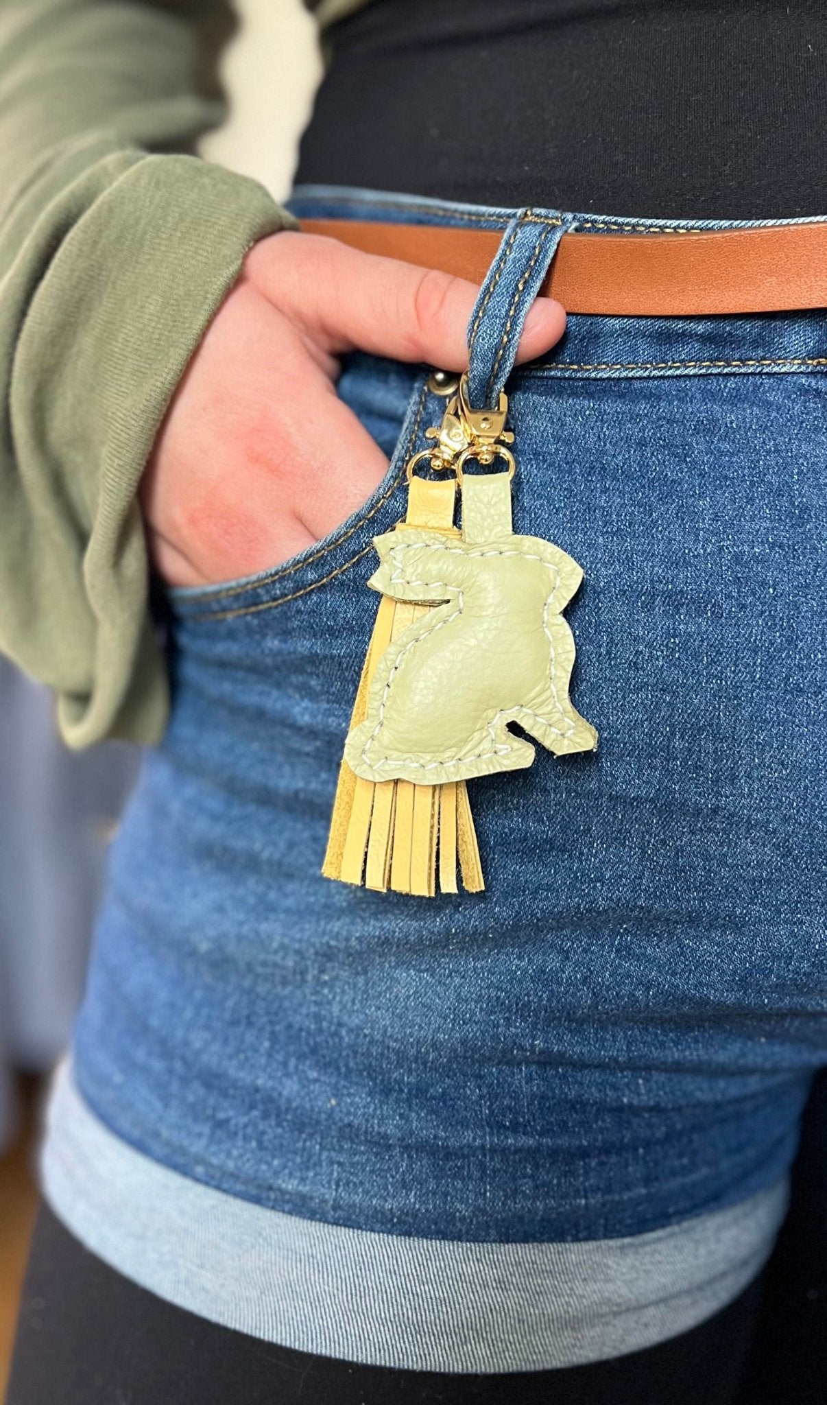 Leather Bunny Charm - Che Cose Belle