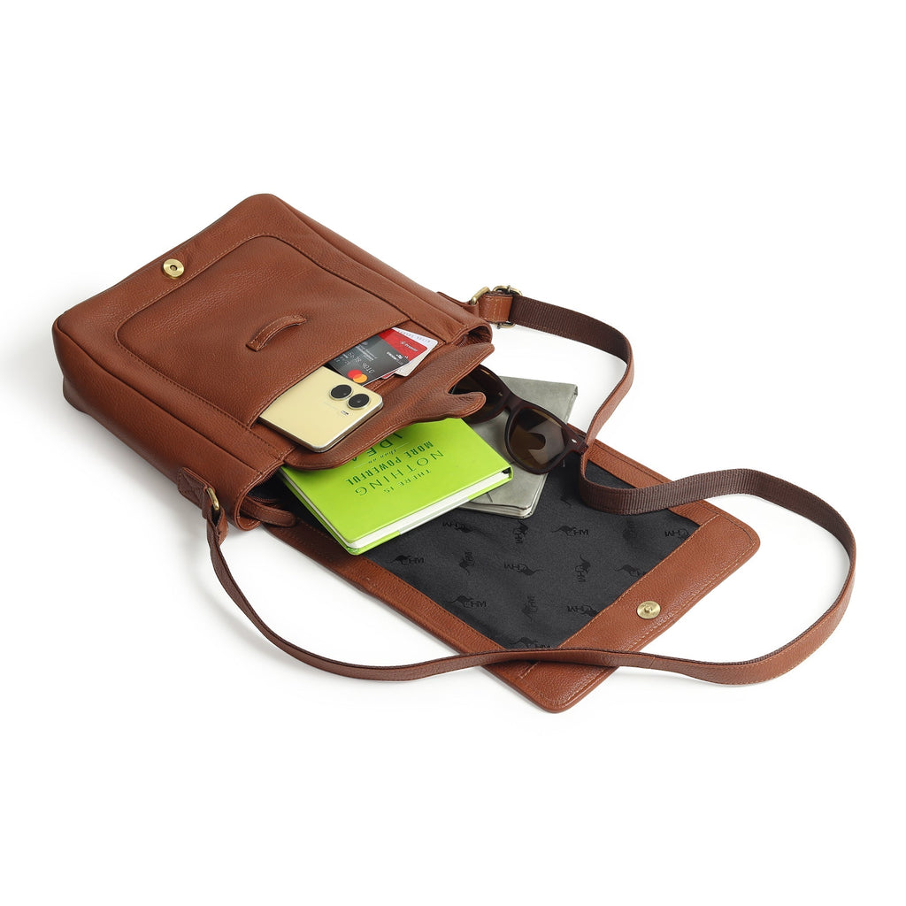 Leather Crossbody Bag for Travel Work - Che Cose Belle