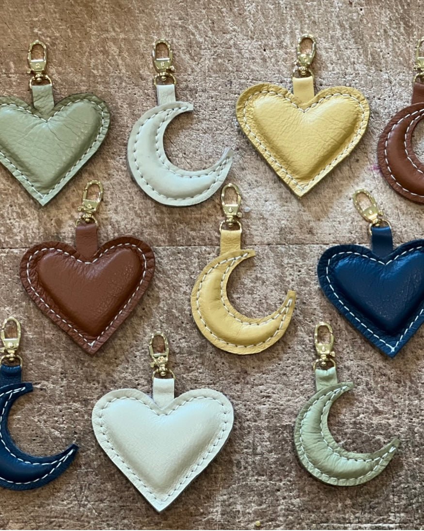 Leather Heart Charm - Che Cose Belle