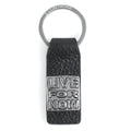 Leather Keychain Live For Now Inspirational Gift Keyring