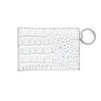 Keychain Wallet — Silver Leather Envelope Wallet