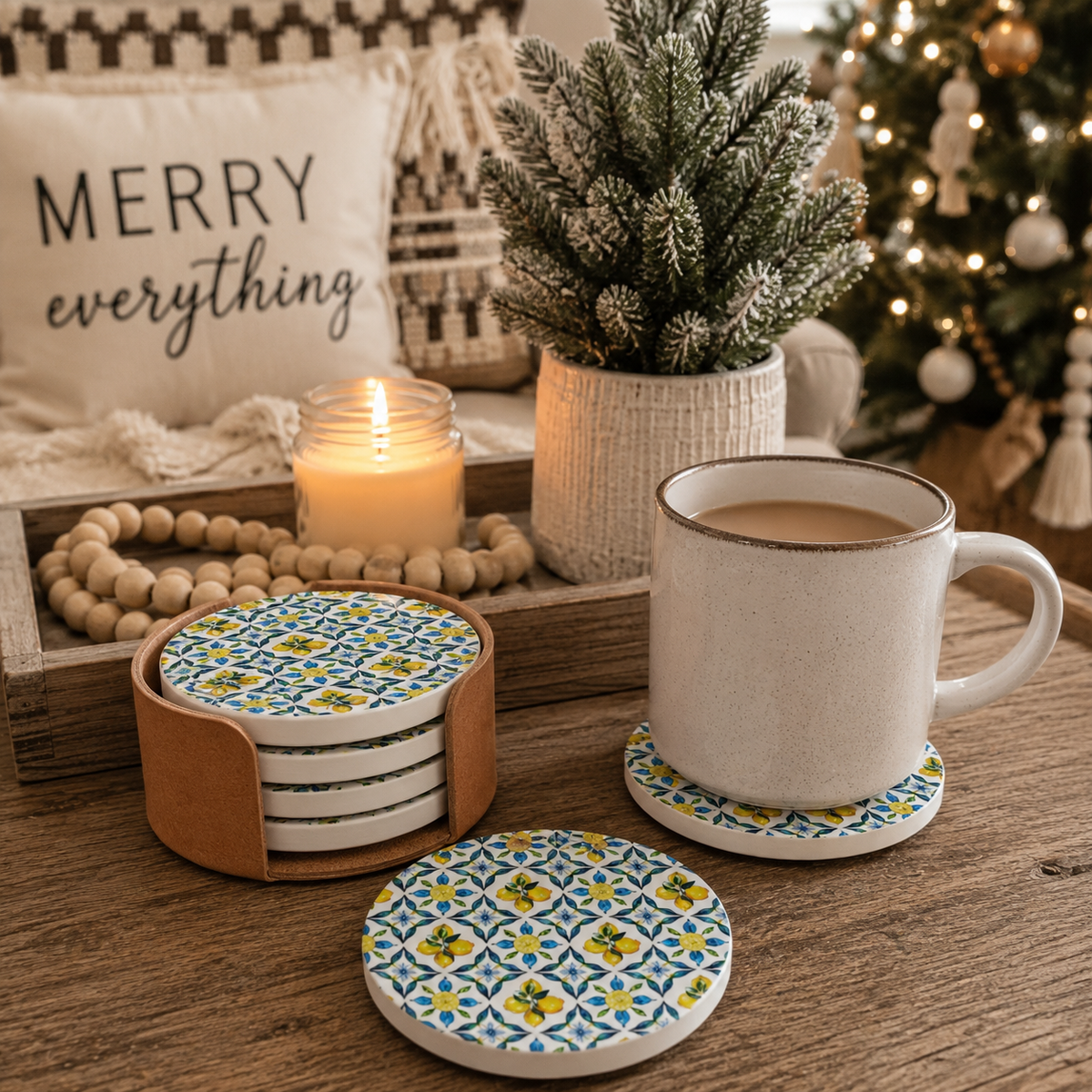 Mediterranean Lemon Coasters