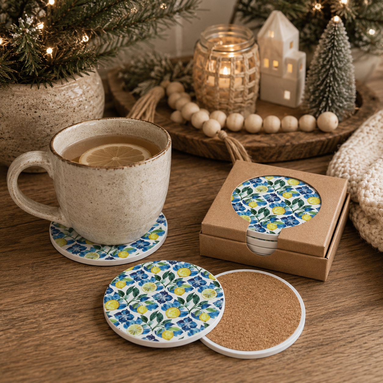 Mediterranean Lemon Coasters