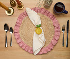 Lemon Napkin Ring – 3.5” Handwoven Iraca Palm – Artisan Summer Table Decor from Colombia - Che Cose Belle