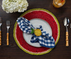 Lemon Napkin Ring – 3.5” Handwoven Iraca Palm – Artisan Summer Table Decor from Colombia - Che Cose Belle