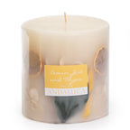 Lemon Zest & Thyme Botanical Pillar Candle - Che Cose Belle