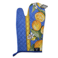 Lemons Blue French Cotton Oven Mitt by Tissus Toselli - Che Cose Belle
