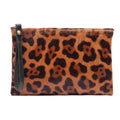 Leopard Leather Wristlet Clutch - Che Cose Belle