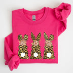 Leopard Print Easter Bunnies, Easter Rabbit Sweatshirt - Che Cose Belle