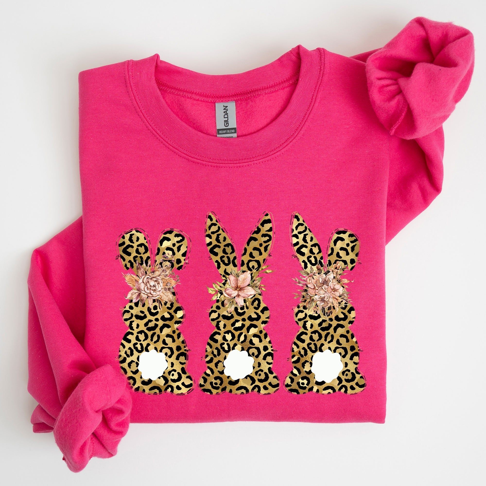Leopard Print Easter Bunnies, Easter Rabbit Sweatshirt - Che Cose Belle