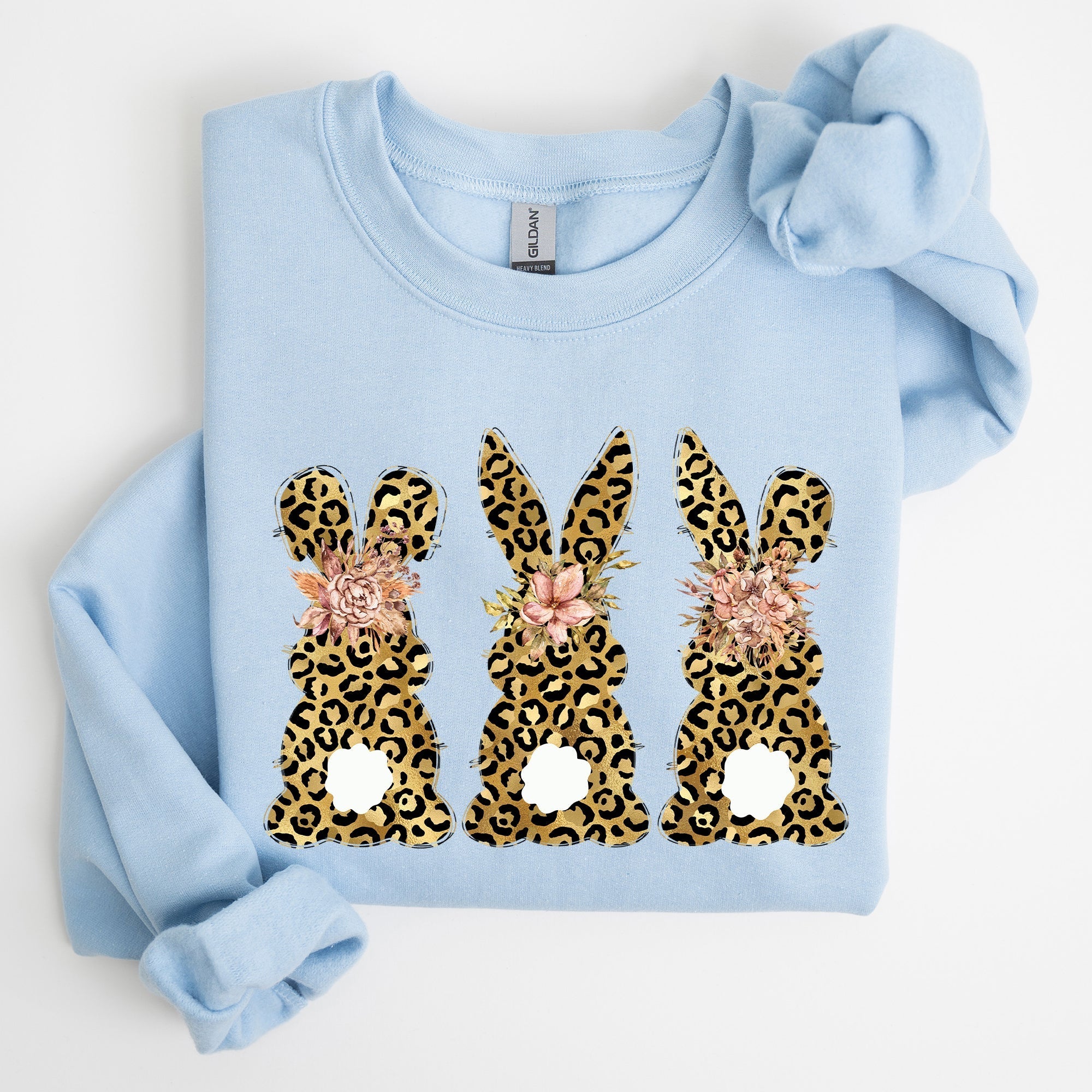 Leopard Print Easter Bunnies, Easter Rabbit Sweatshirt - Che Cose Belle