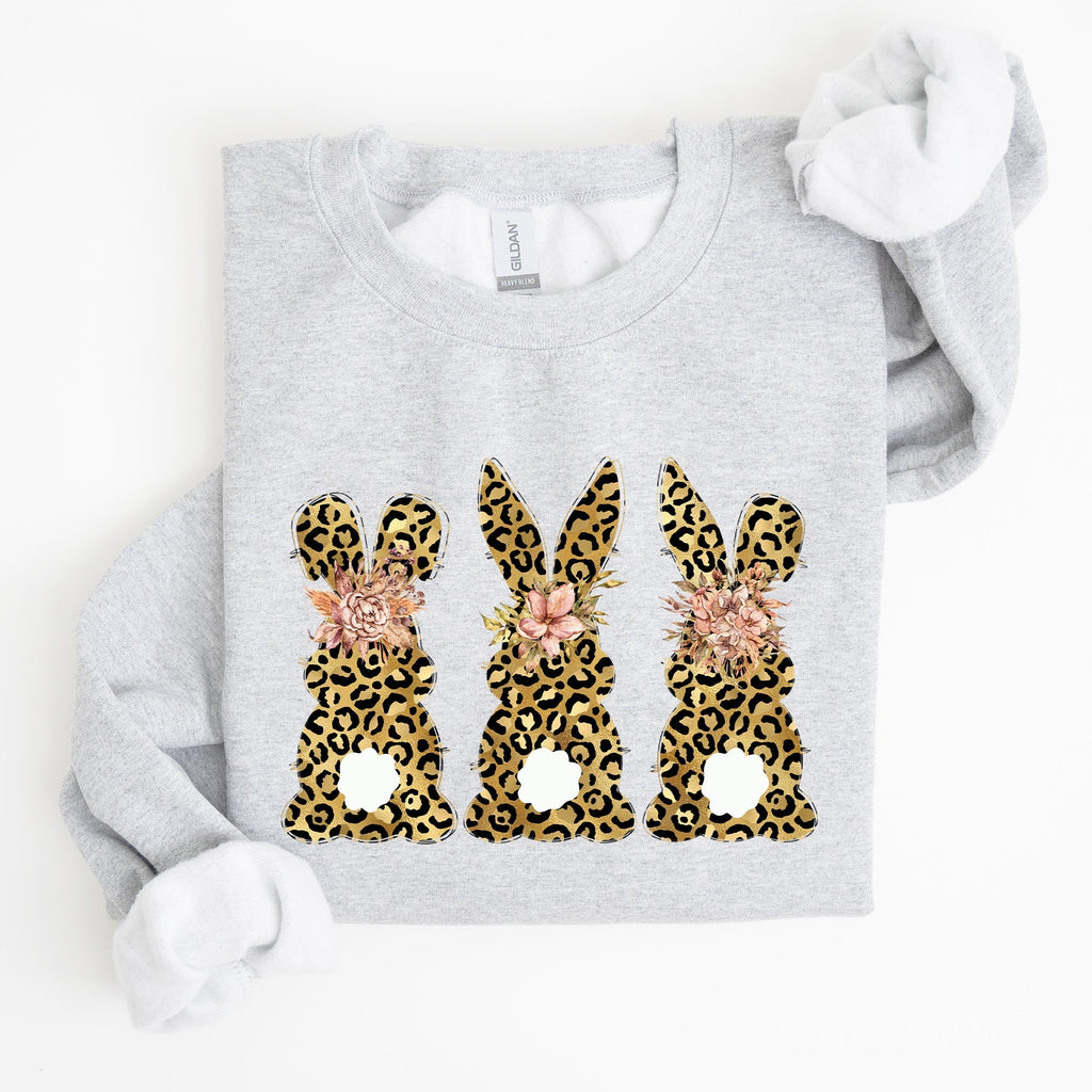 Leopard Print Easter Bunnies, Easter Rabbit Sweatshirt - Che Cose Belle