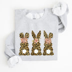 Leopard Print Easter Bunnies, Easter Rabbit Sweatshirt - Che Cose Belle