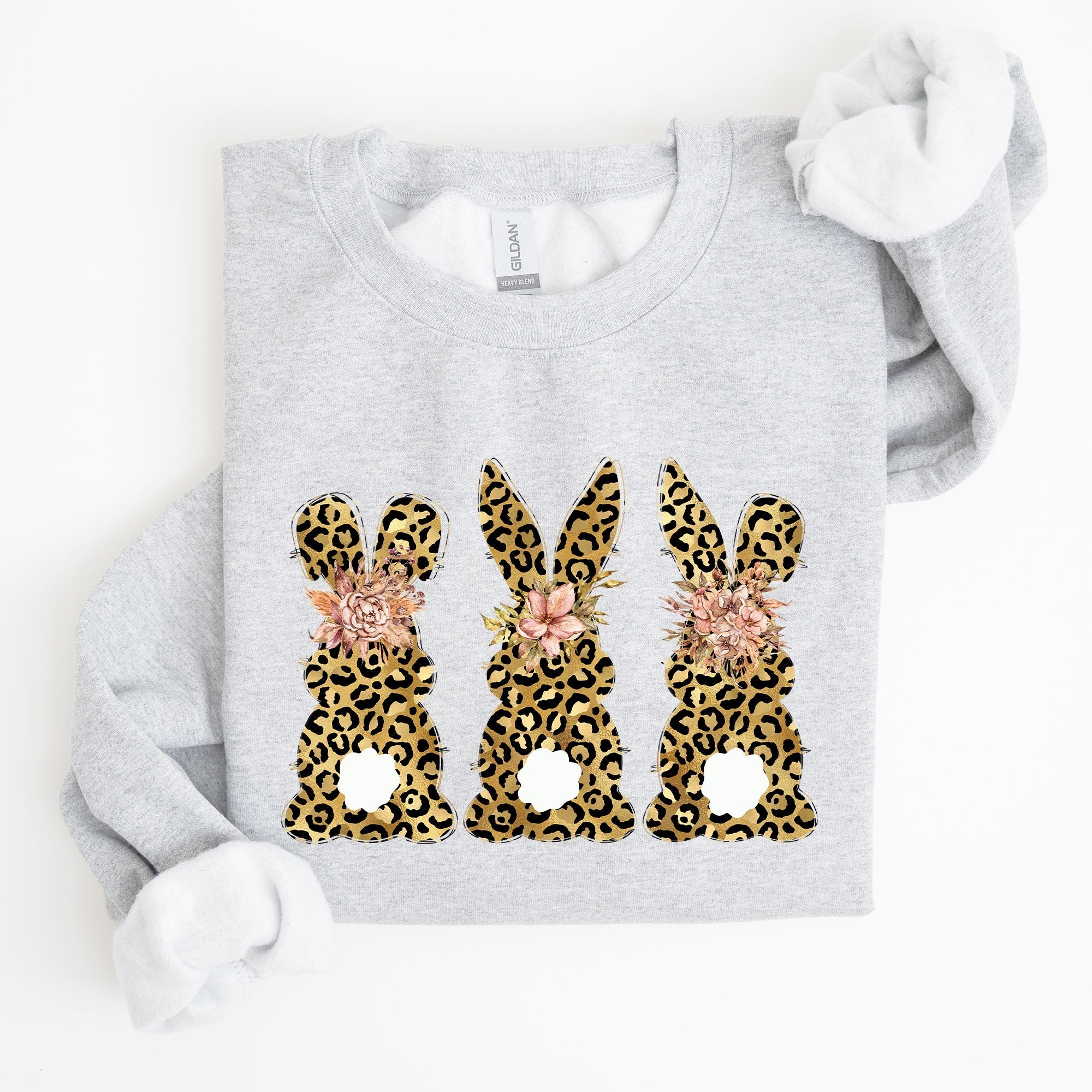 Leopard Print Easter Bunnies, Easter Rabbit Sweatshirt - Che Cose Belle