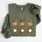 Leopard Print Easter Bunnies, Easter Rabbit Sweatshirt - Che Cose Belle