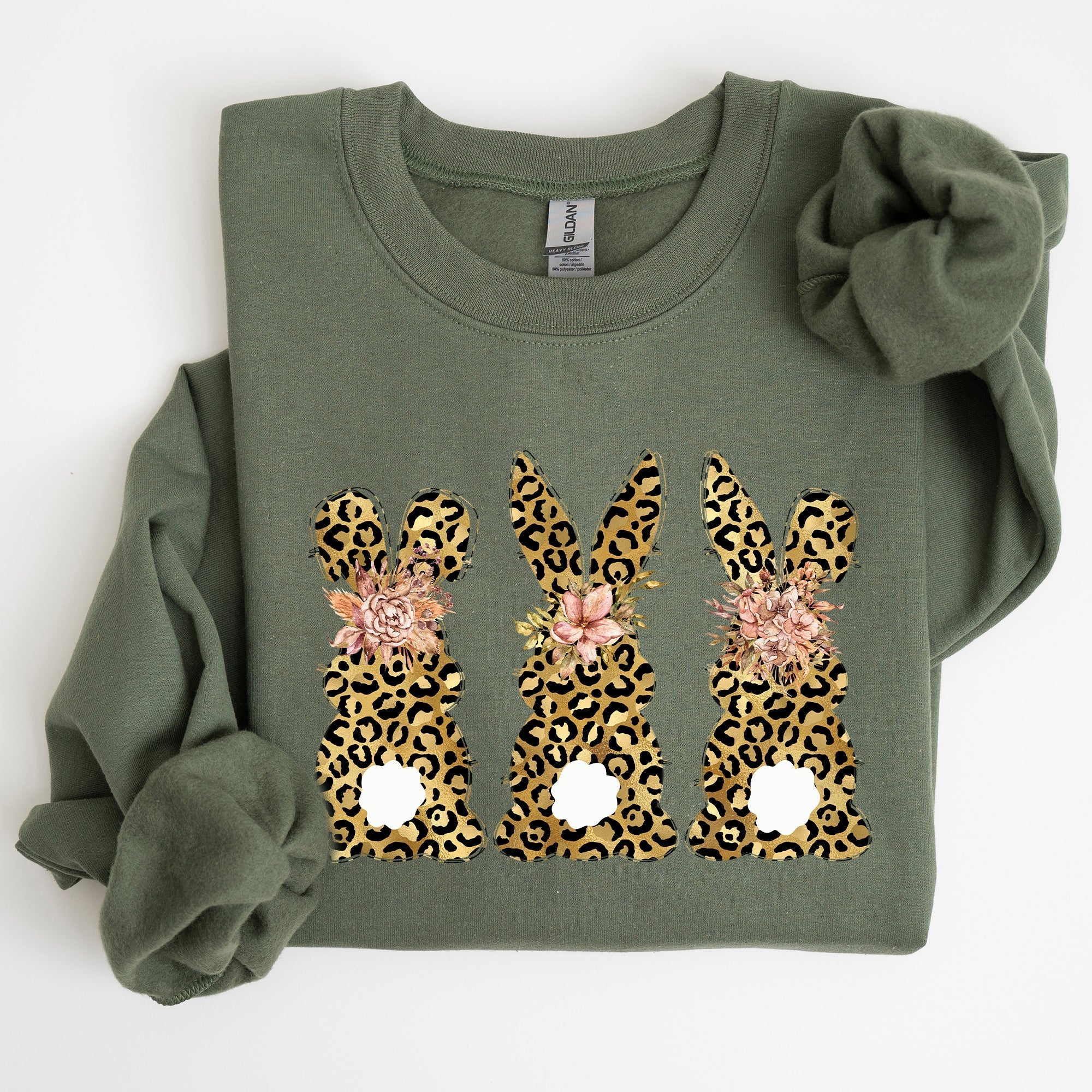 Leopard Print Easter Bunnies, Easter Rabbit Sweatshirt - Che Cose Belle