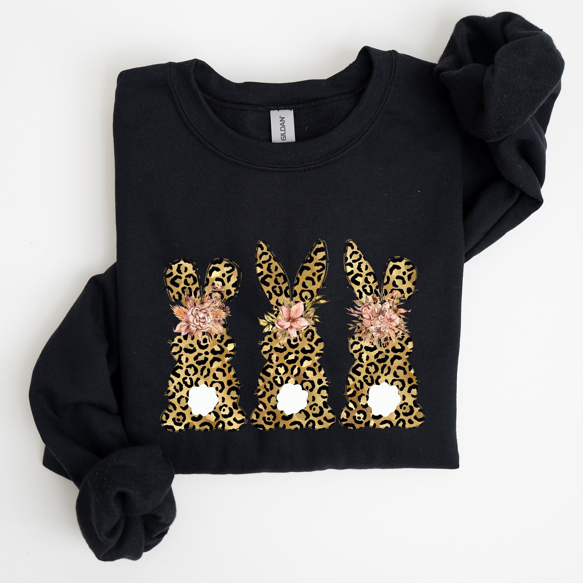 Leopard Print Easter Bunnies, Easter Rabbit Sweatshirt - Che Cose Belle