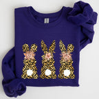 Leopard Print Easter Bunnies, Easter Rabbit Sweatshirt - Che Cose Belle