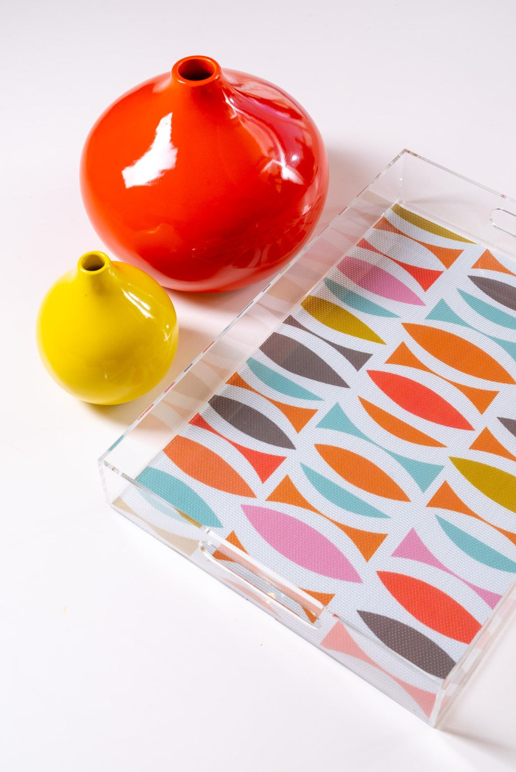 Levitate Acrylic Artwork+Serving Tray - 17" x 12" x 2.75" - Clear - Che Cose Belle