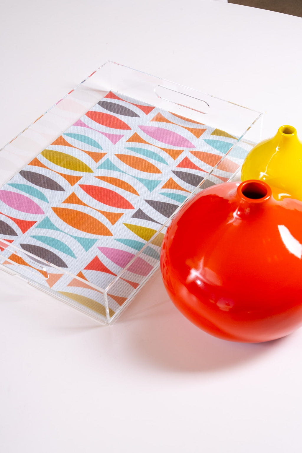 Levitate Acrylic Artwork+Serving Tray - 17" x 12" x 2.75" - Clear - Che Cose Belle