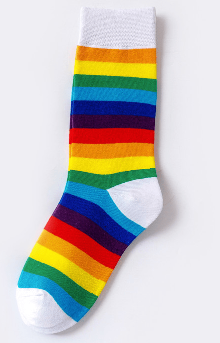 LGBTQ+ Pride Rainbow Crew Socks – For Every Identity | One Size Fits Most | Black or White | Pride Gift Socks - Che Cose Belle